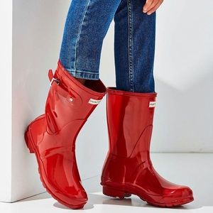 Hunter Original Short Red Gloss Rain Boots